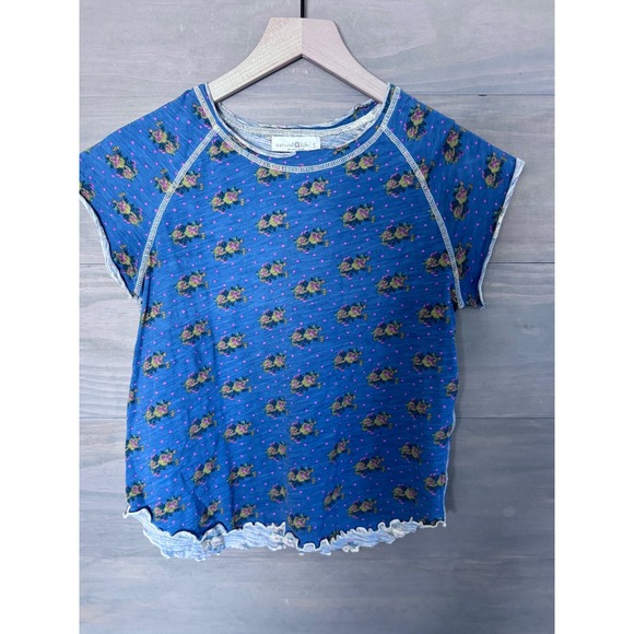 Natural Life Lily Cotton Short Sleeve Tee Shirt Size Small Blue - Picture 4 of 8